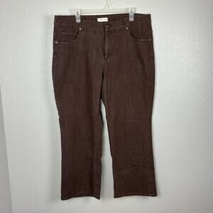 Coldwater Creek Size W18 Cotton Blend Brown Women’s Natural Fit Mid-rise Jeans
